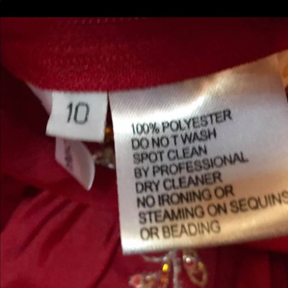 Stunning Tiffany beaded Red Strapless Dress - Picture 7 of 7